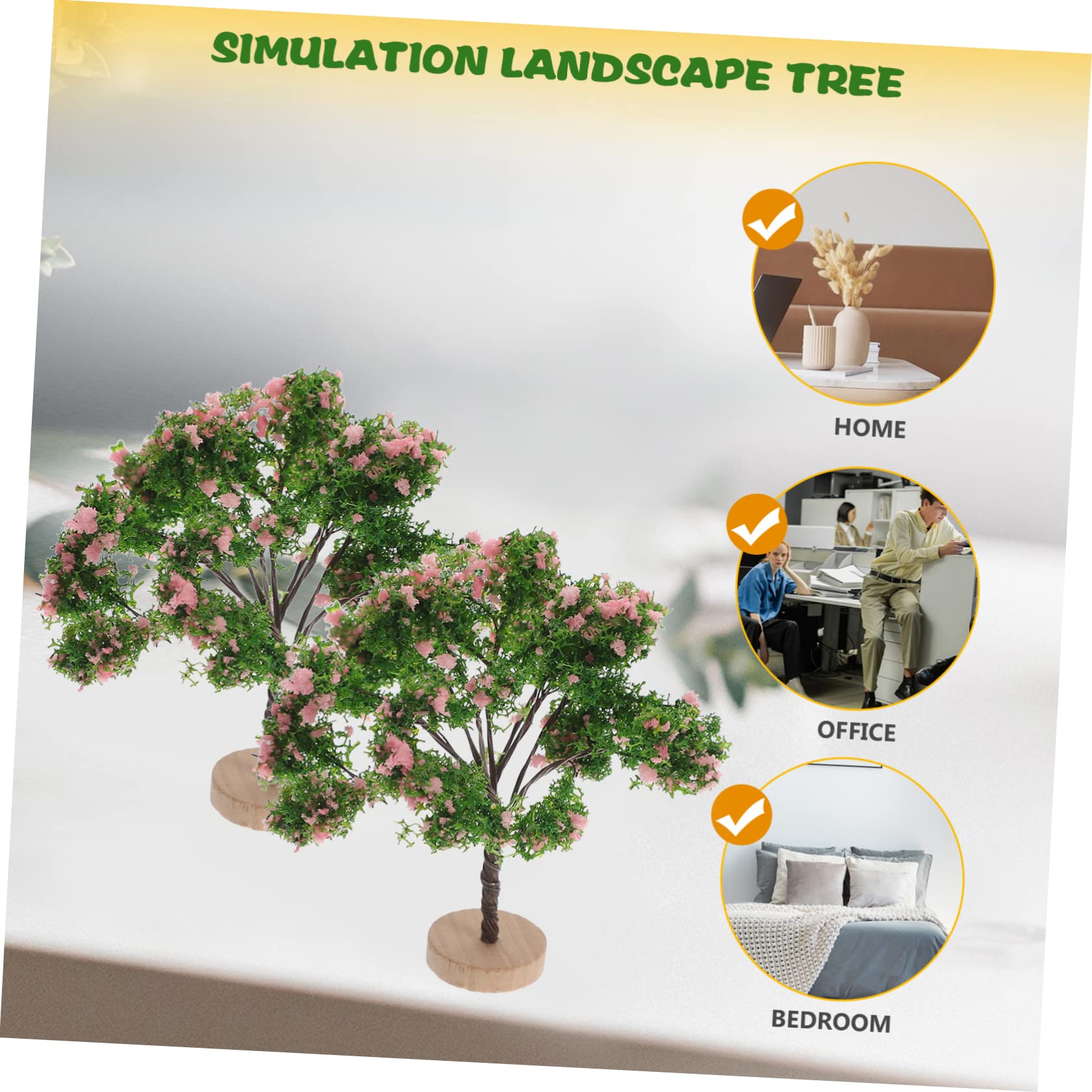 KOMBIUDA 3Pcs Miniature Diorama Trees Realistic Model Scenery for Landscape for Table Decor Lightweight Construction Present for Craft Enthusiasts