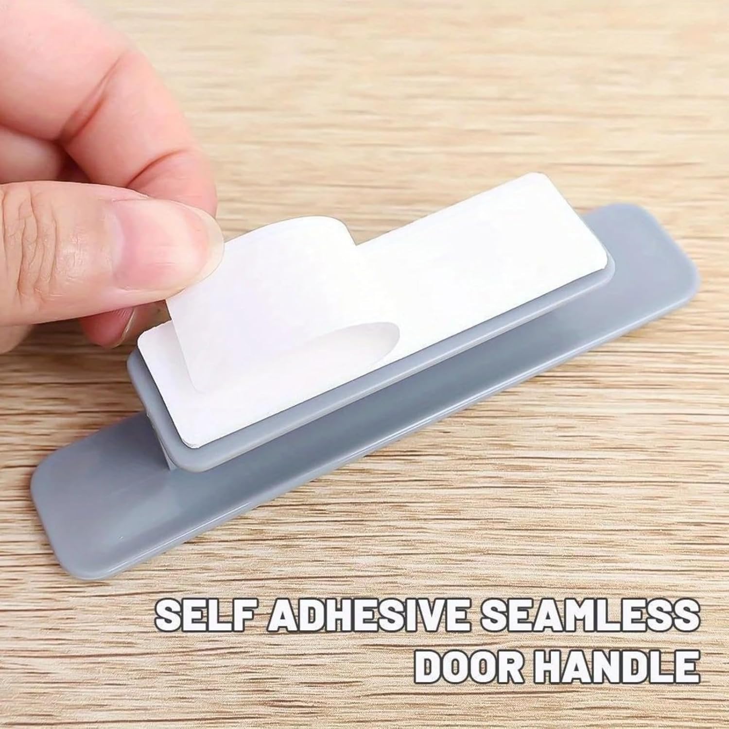 4pcs Self-Adhesive Pull Handles – No-Drill Cabinet & Window Handles for Glass, Tile, Wood – Easy Install Utility Grips for Home & Office - White