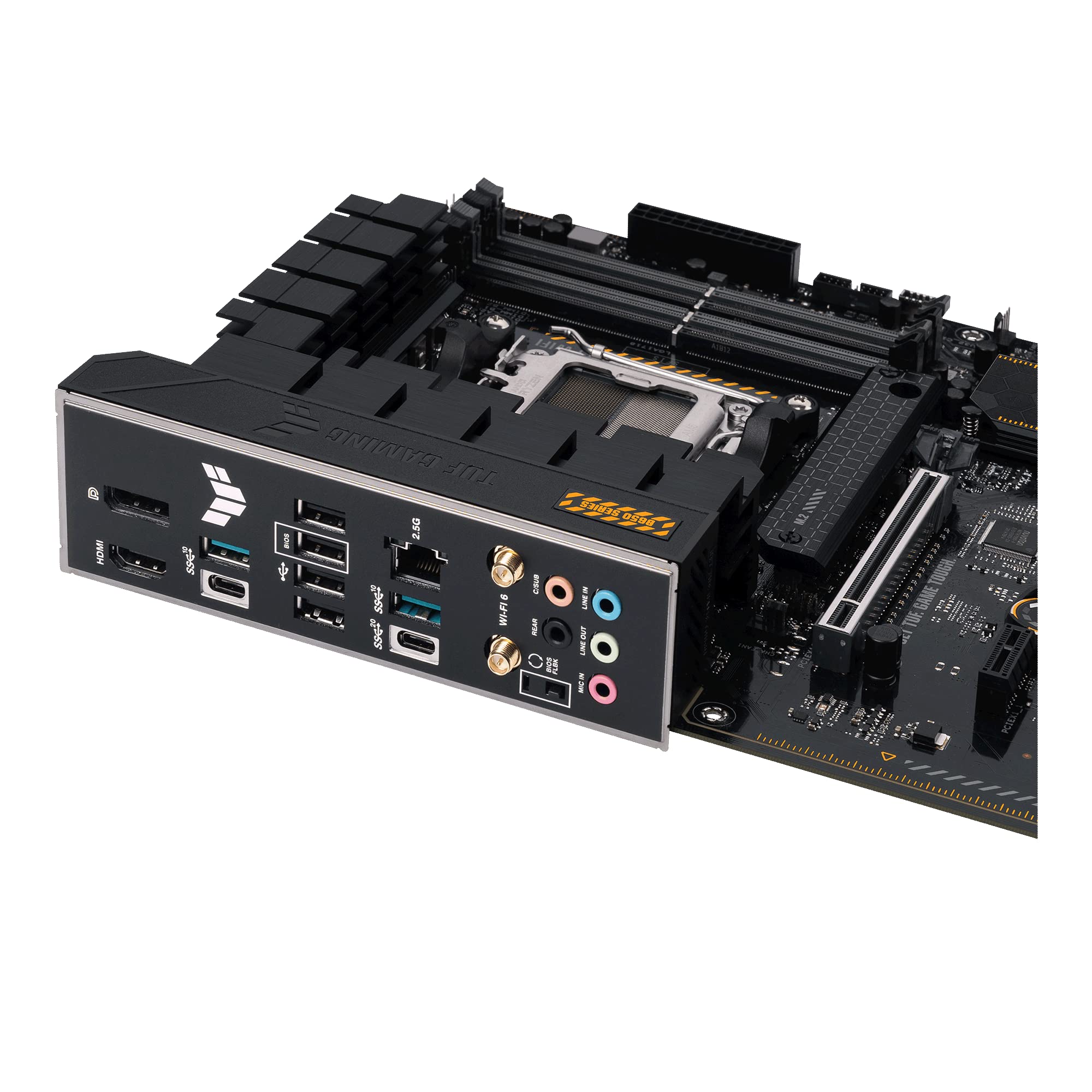 ASUS TUF Gaming B850-PLUS Mainboard Sockel AMD AM5 (AMD B850, ATX, PCIe 5.0, WiFi 7, 2X M.2, Aura Sync)