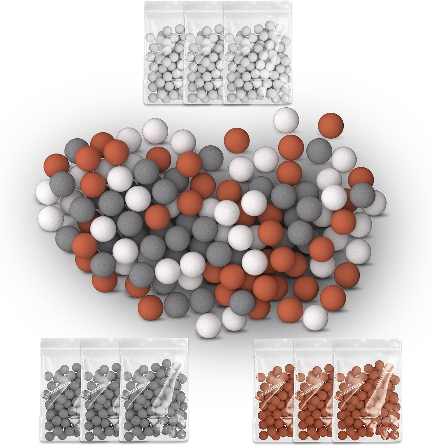 Replacement Anion Mineral Shower Head Bead, Refills Purifying Water Shower Head Filter Stone Beads, Mineral Bead Filtration Stone Ball for Shower Head Hard Water, 9 Packs