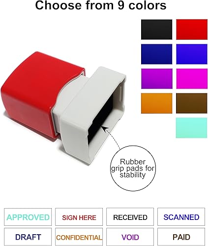 Miniatura 6 de YQBOOM Signature - Sello personalizado de 1 línea con nombre para oficina, profesor, dirección de retorno, negocios, tamaño pequeño