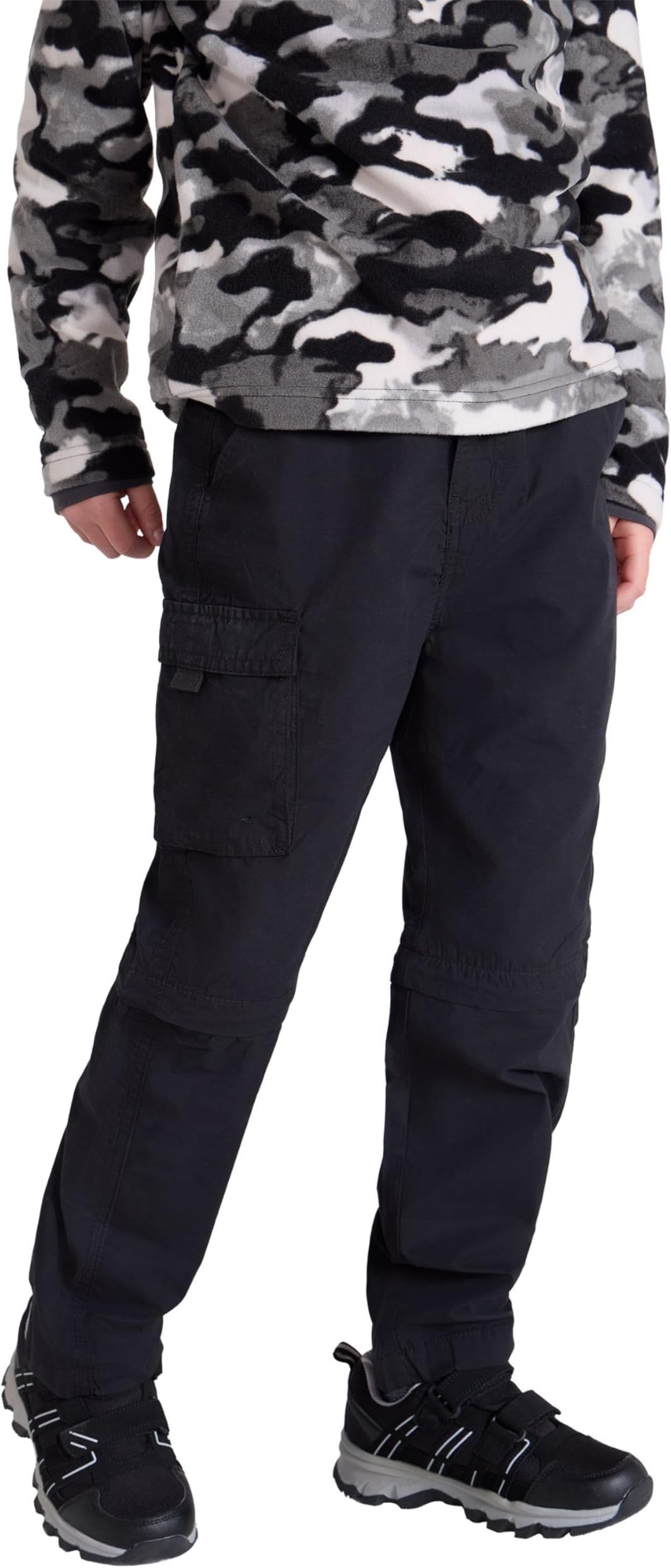 Active Kids Convertible Trousers -Shrink & Fade Resistant, Fast Dry, Zip Off Casual Bottoms, Boys & Girls - Spring Summer, Camping, Travel