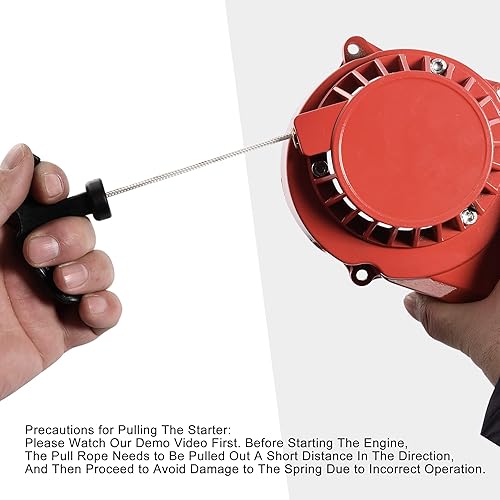 Miniatura 3 de GOOFIT Arrancador de retroceso de aleación para 2 tiempos 47cc 49cc Pocket Dirt Bike Mini ATV Rojo