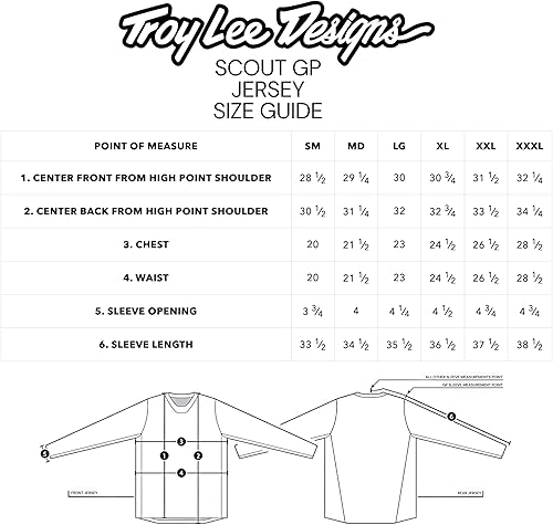 Miniatura 2 de Troy Lee Designs Offroad Motocross Dirt Bike ATV Motocicleta Powersports Racing Camiseta para hombre, Scout GP, Blanco