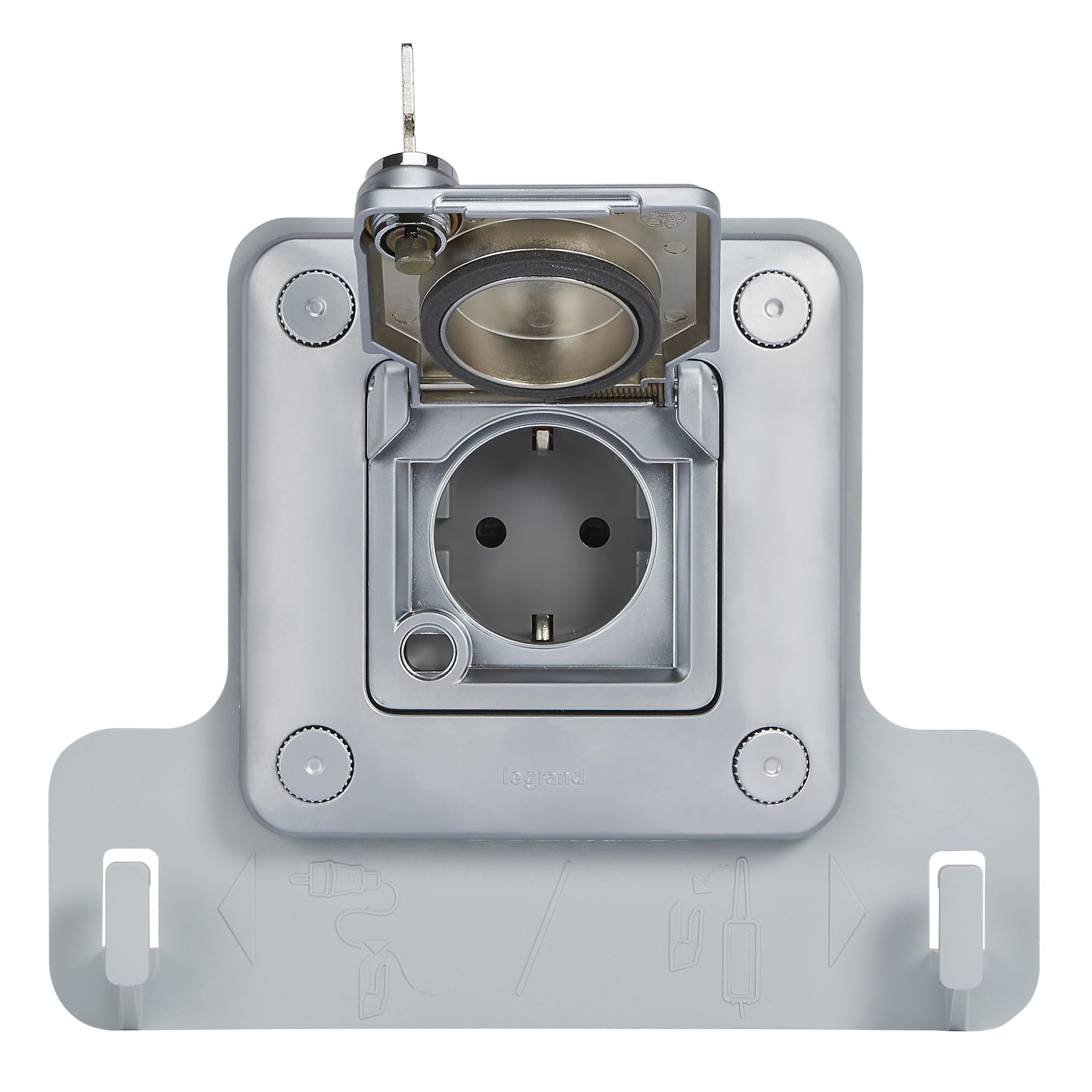 Prise d'encastrement pour véhicule électrique Legrand 077857 2P + TT Vert UP 3,2 kVA