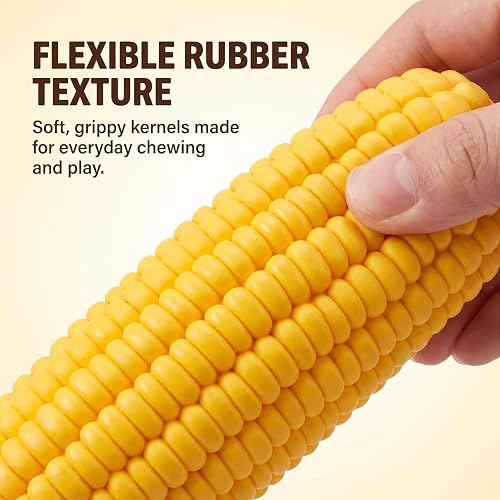 Mooff Juguete masticable para perros, forma de maíz de látex