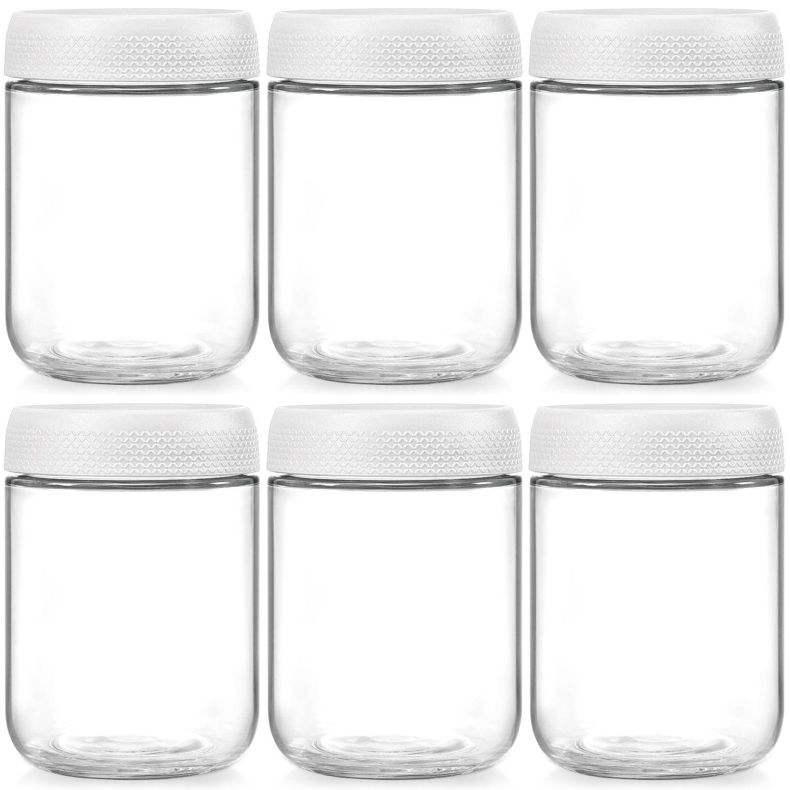 NETANY 6-pack 16oz Glass jars with Airtight Lids