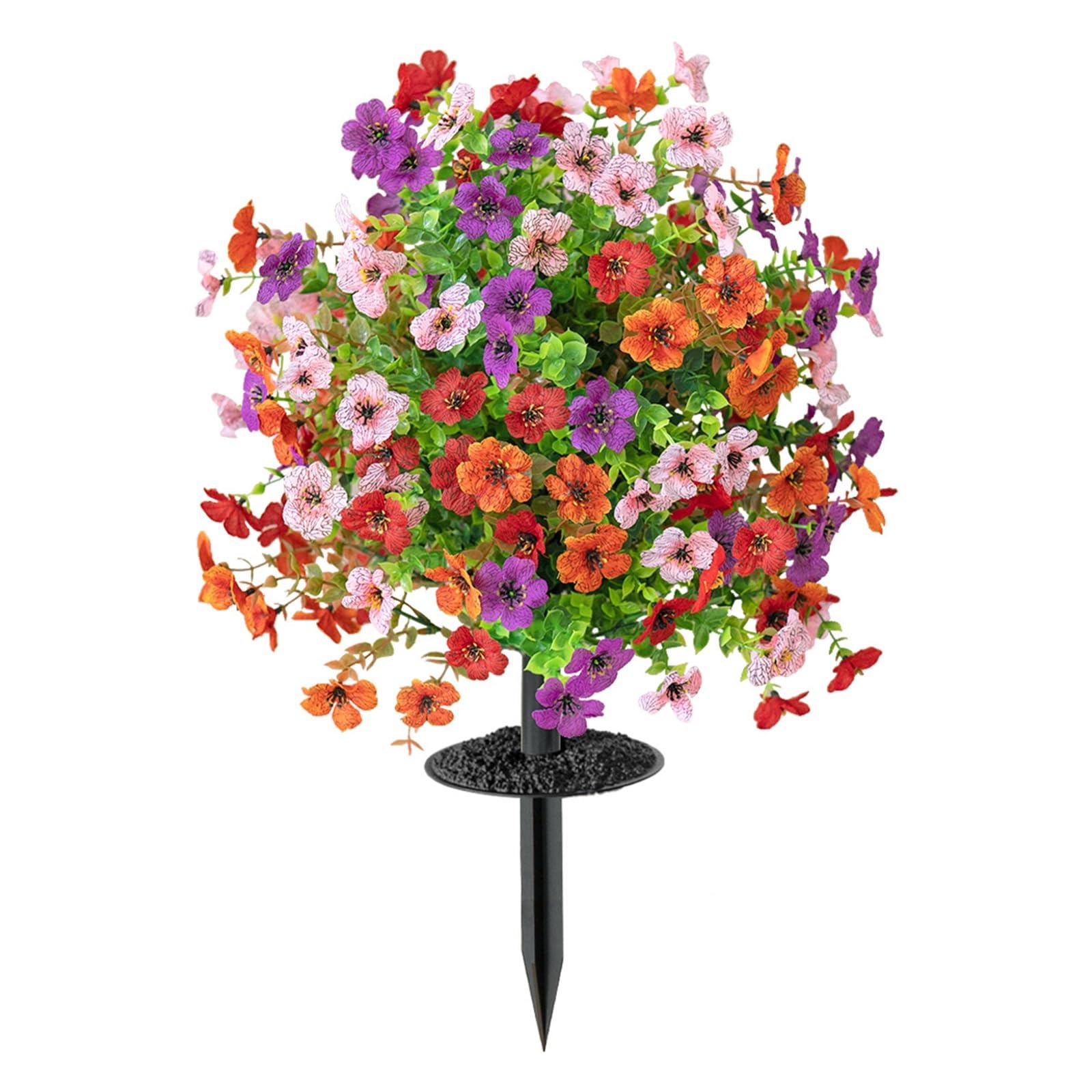 WBCDXCBB Outdoor Decoration Artificial Flowers Eucalyptus Violet Ground Insertion 1Pcs(Mixedcolor2)