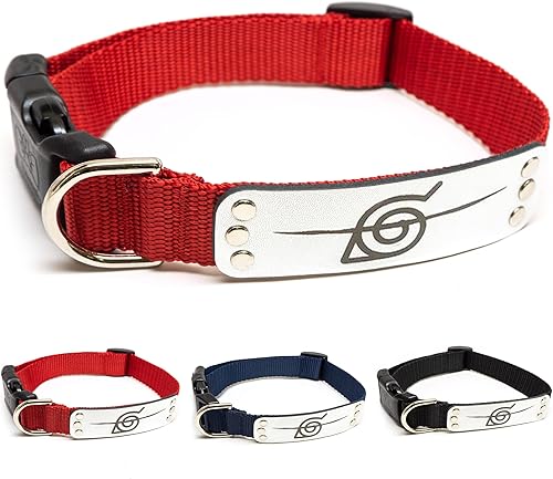 Naruto - Collar de perro para perros grandes, medianos y XS y pequeños, collar para perros de anime con licencia oficial de Naruto Shippuden Hidden Naruto - Collar de perro para perros grandes, medianos y XS y pequeños, collar para perros de anime con licencia oficial de Naruto Shippuden Hidden