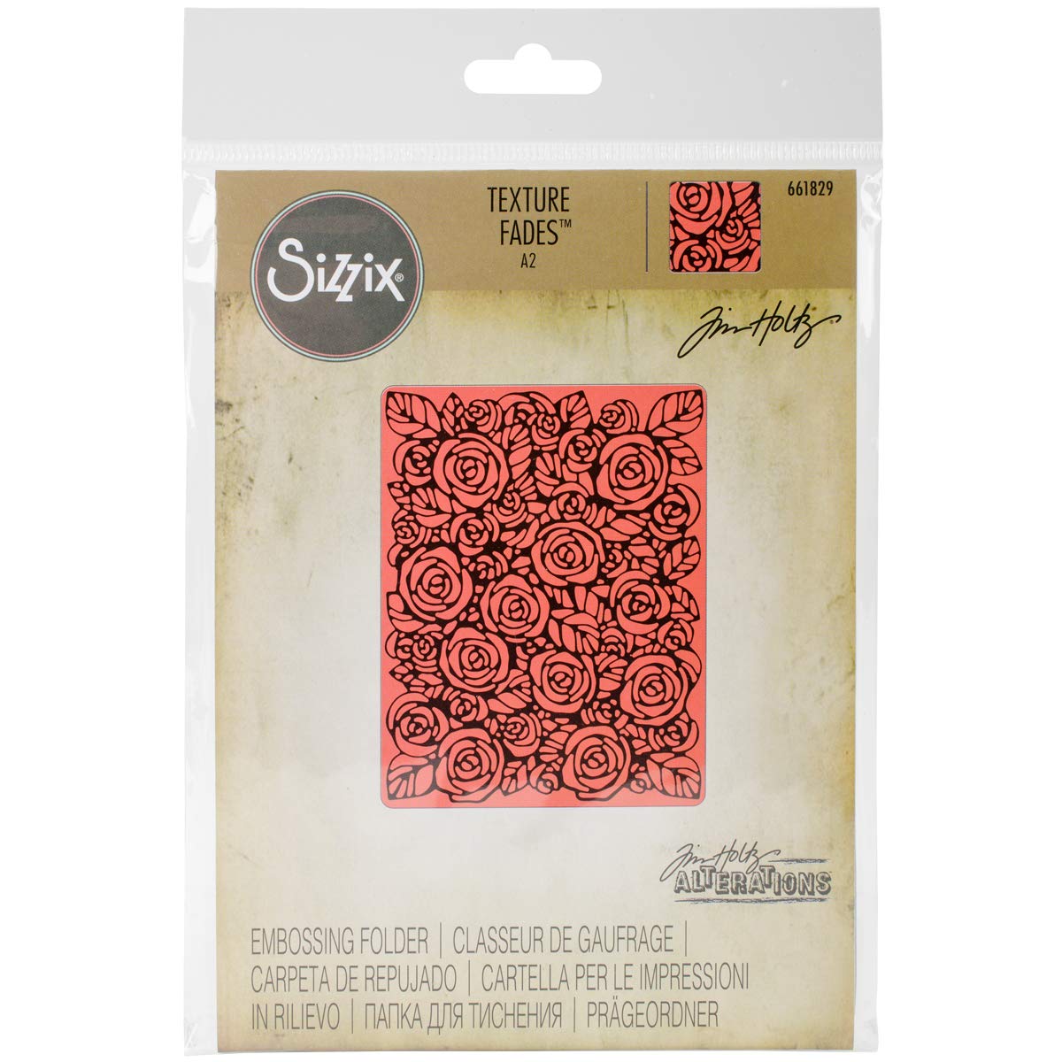 Amazon.com: Sizzix, Multi Color, One Size Embossing Folder 661829