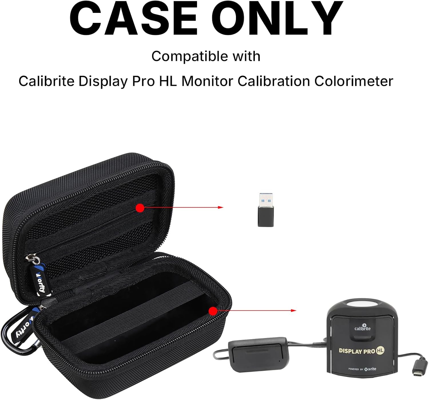 Case for Calibrite Display Plus/Display Pro HL/Pro Monitor Calibration Colorimeter, Case Only