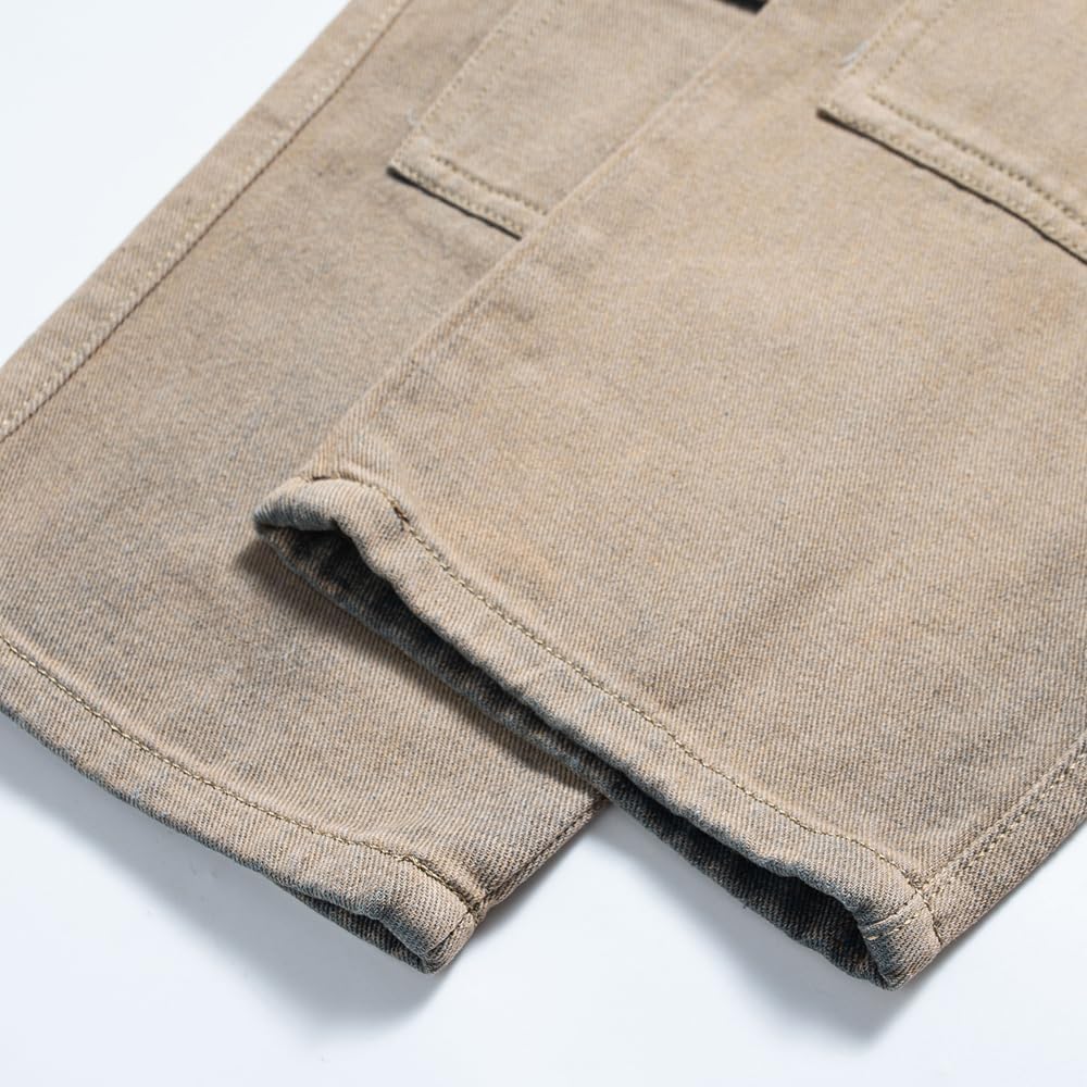 Men's Jeans Straight Biker Denim Pants Patchwork Casual Multi-Pocket Male Jean - Image 9