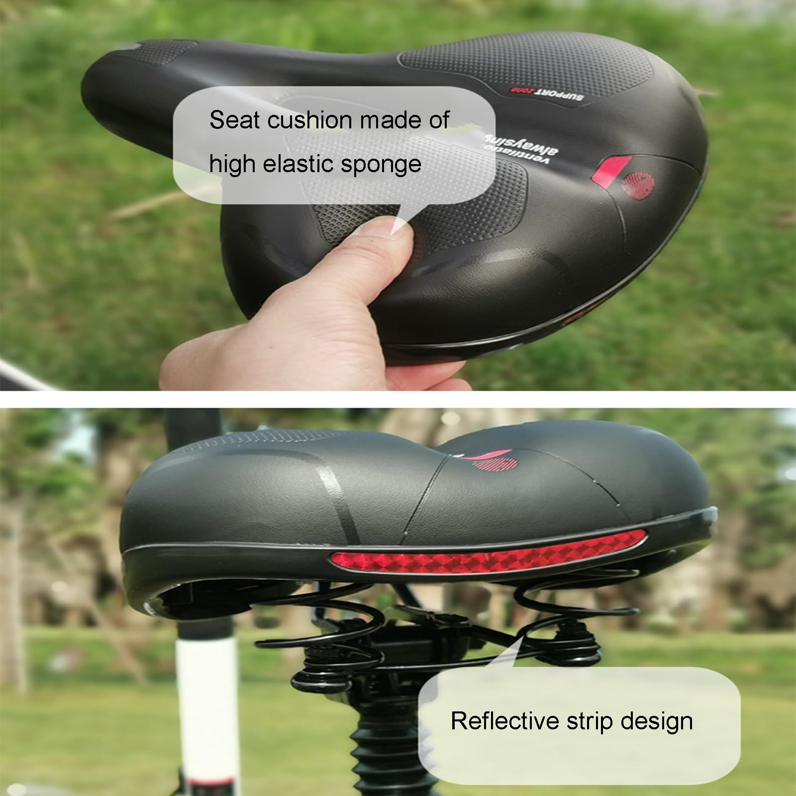 Générique Siege Trotinette Electrique, Selle Trottinette avec Double Ressort, Fixation De Siège De Scooter Pliable sans Perforation