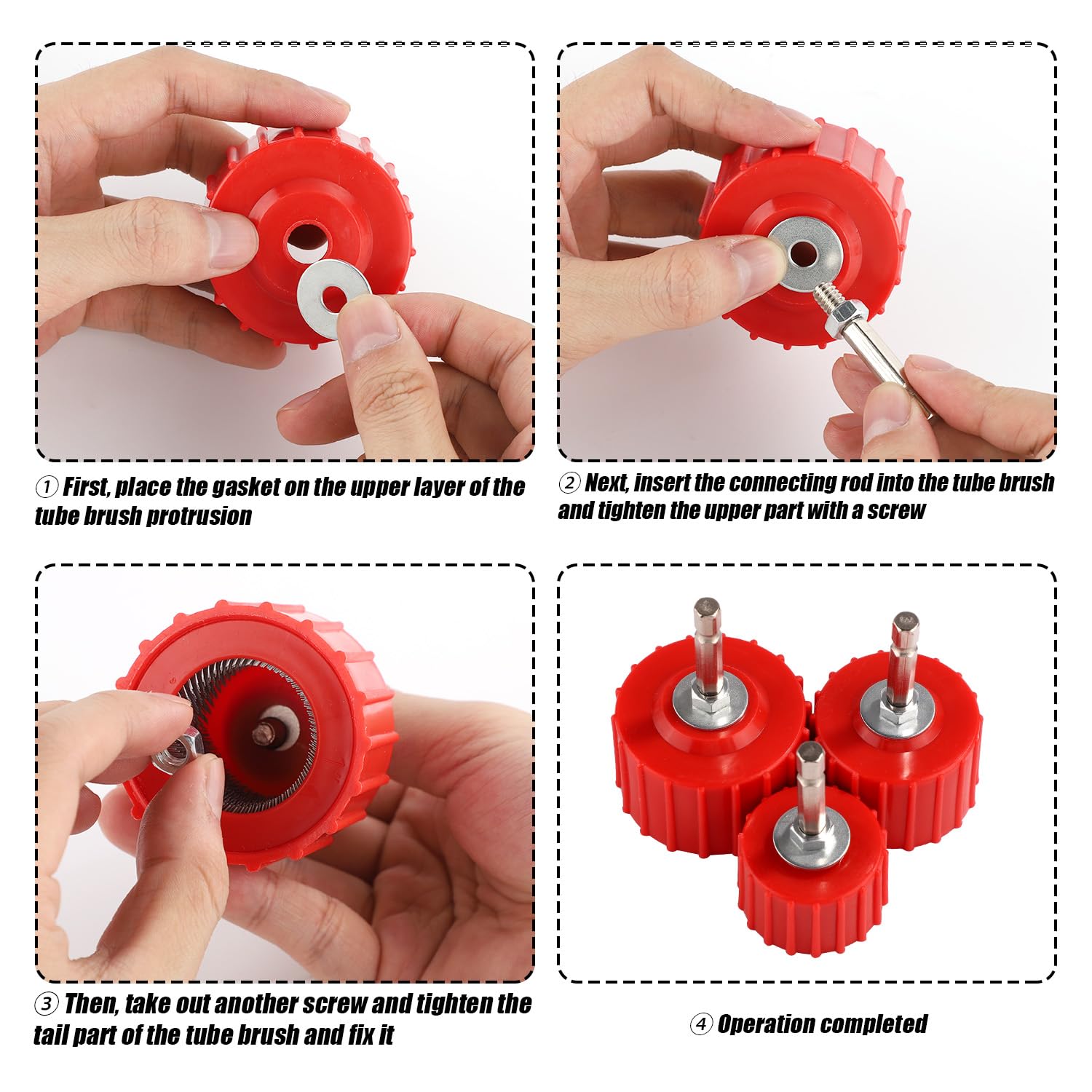 Kit De Nettoyage Tuyaux En Cuivre 9 Pièces - Brosse Perceuse Avec 1/2, 3/4, 1 Pouce Pour Plomberie Et Soudure
