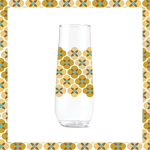 Vista 33 de TOSSWARE POP Vino Designer Series - Formas 3, juego de 6, calidad premium, reciclables, irrompibles y transparentes de plástico transparente