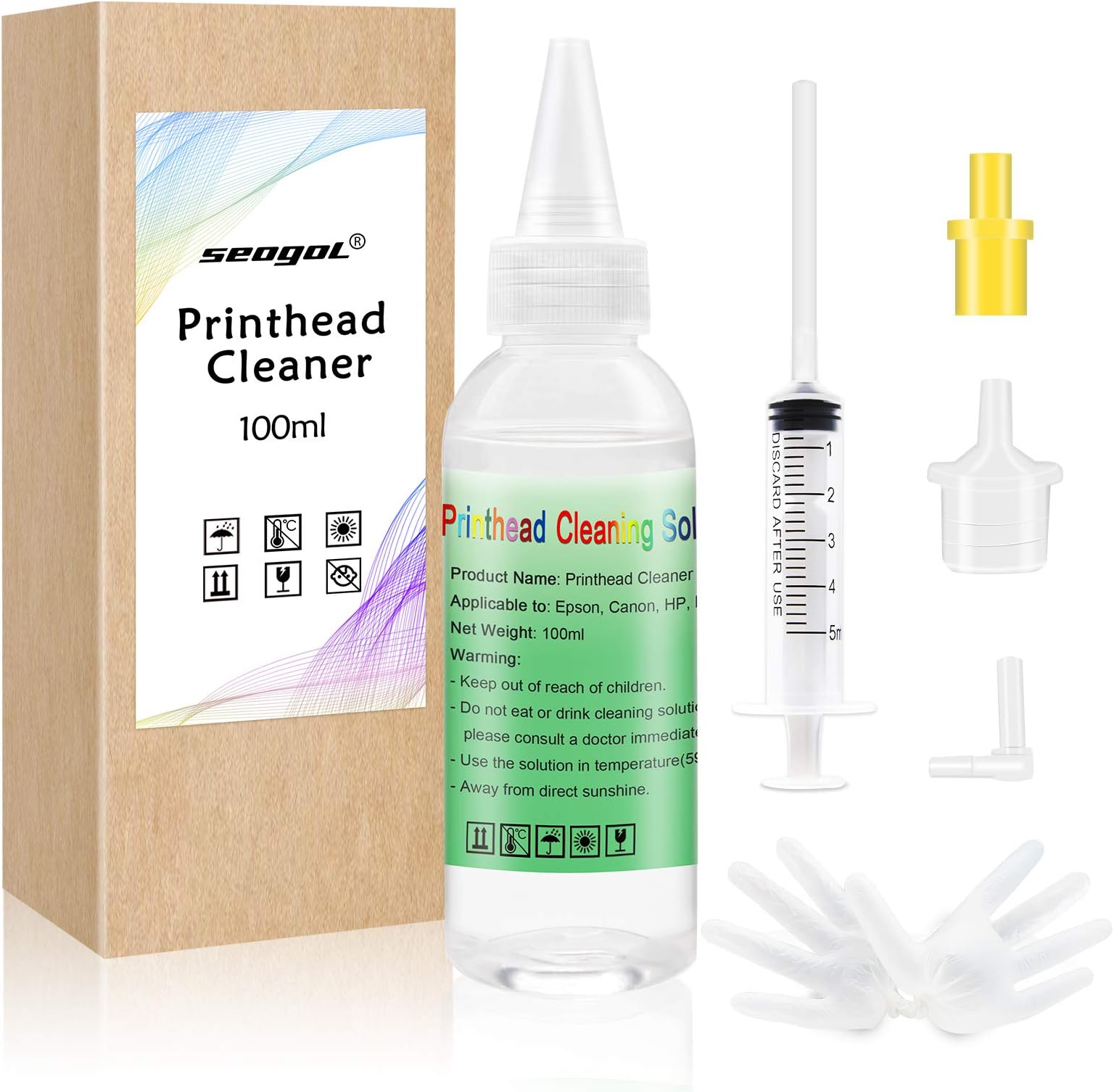 seogol Printhead Cleaner Kit for HP Canon and Brother Printers