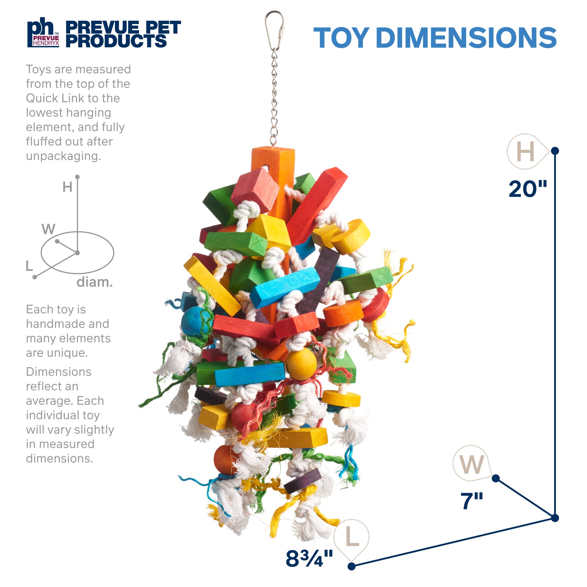 PREVUE PET PRODUCTS 60962 Bodacious Bites Wizard Bird Toy, Multicolor