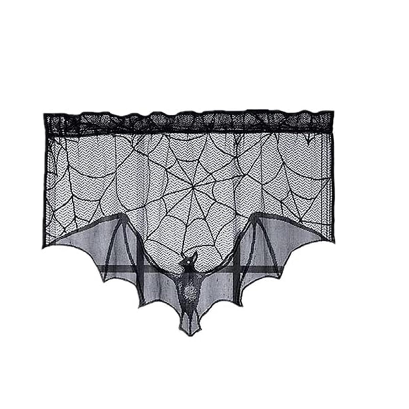 Table Runner Spiders Web Lace Tablecloth Fireplaces Curtain Compatible for Halloween Party Decoration Horror House Props Spiderweb Lace Table Runner Halloween Home Decorations Party Supplies