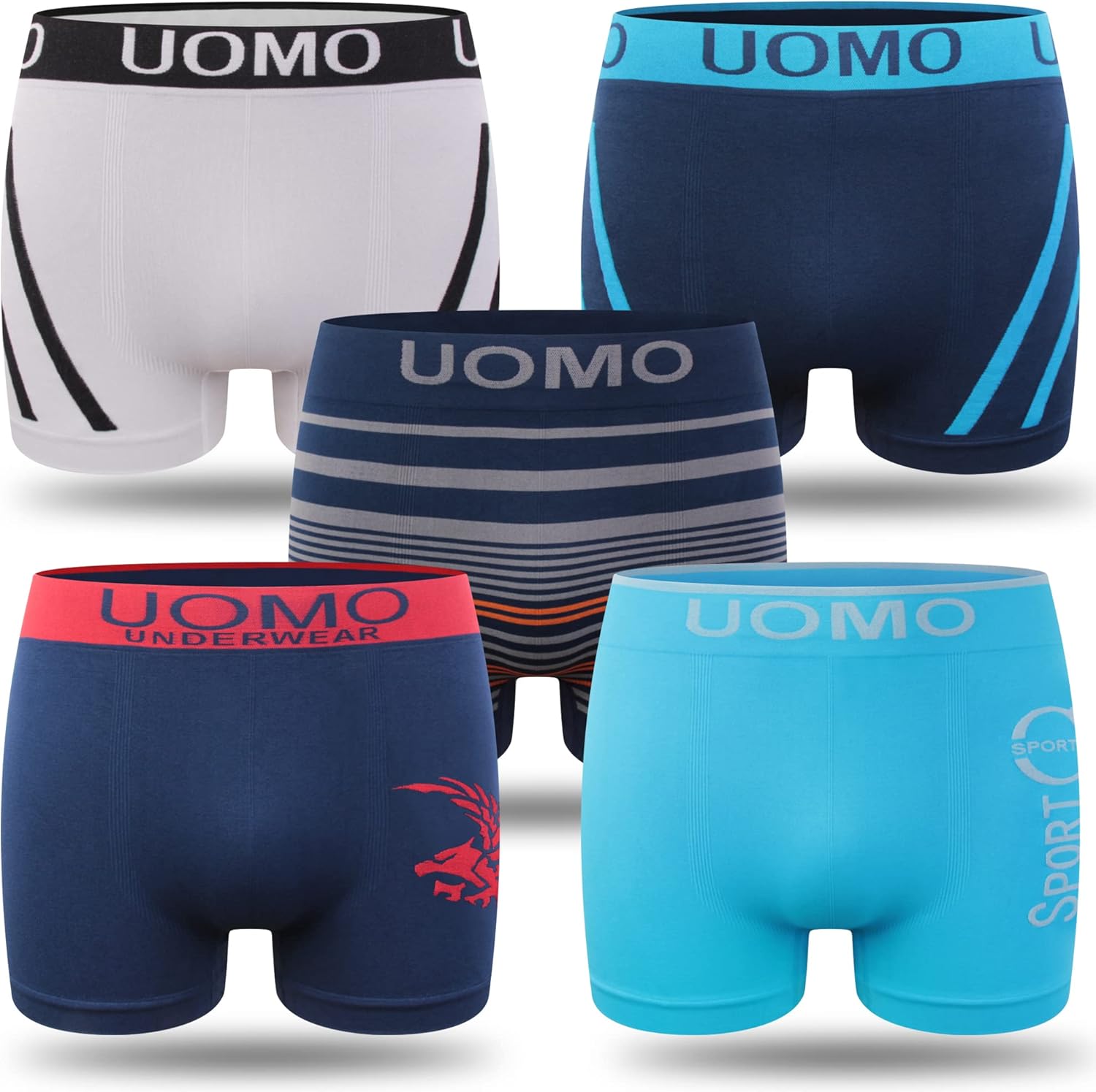UOMO Jongens Boxershorts 12-Pack - Comfortabele Microfiber