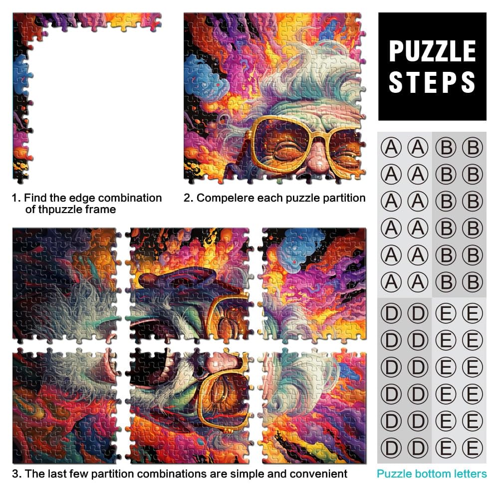 Puzzle per Adulti 2000 pezzi Vecchio Uomo Felice Gioco di Puzzle Stimolante Fantastici Regali e Giocattoli 27,56 "x 39,37" per Adolescenti da 14 Anni