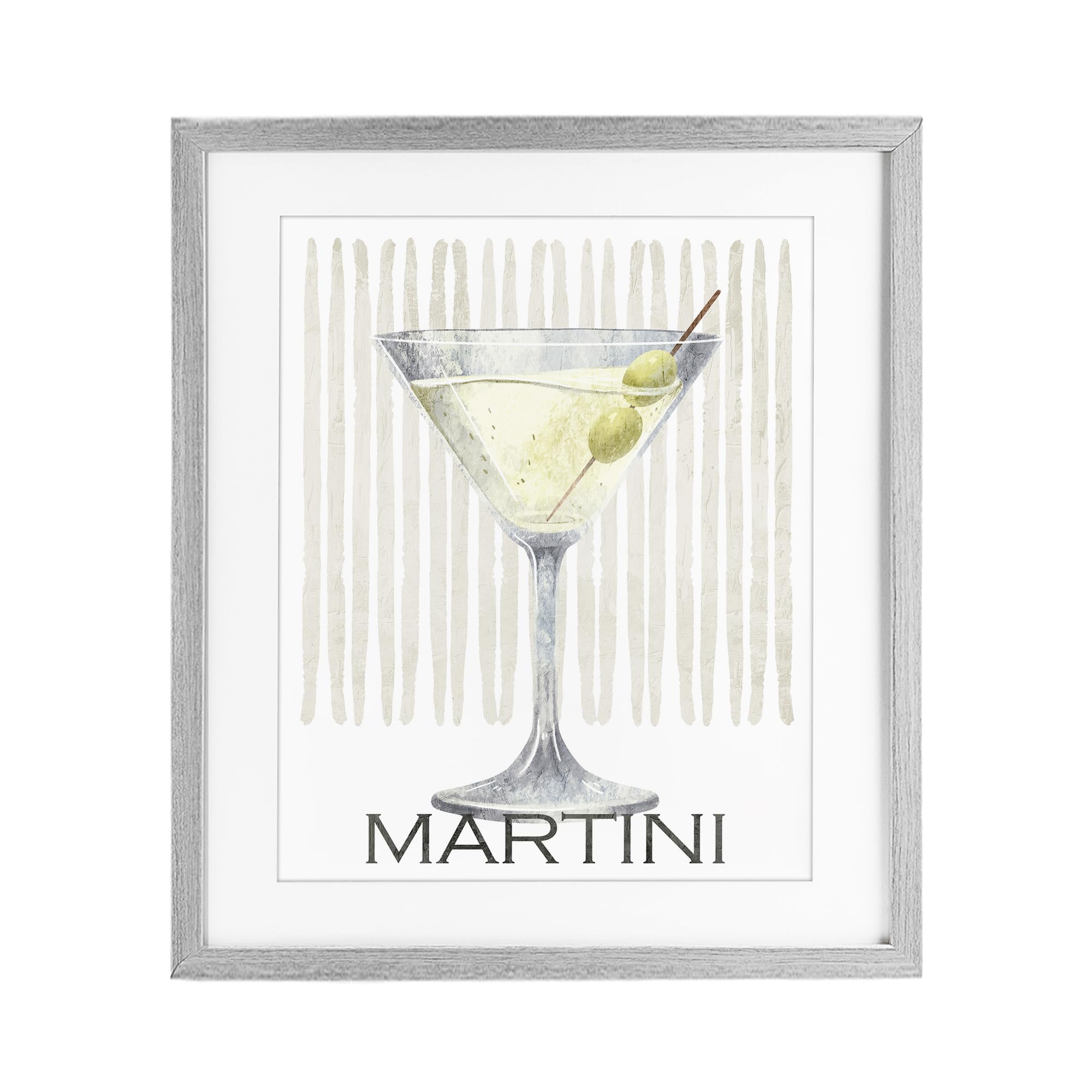 'Subtle Martini Drink'| Framed Print Under Glass