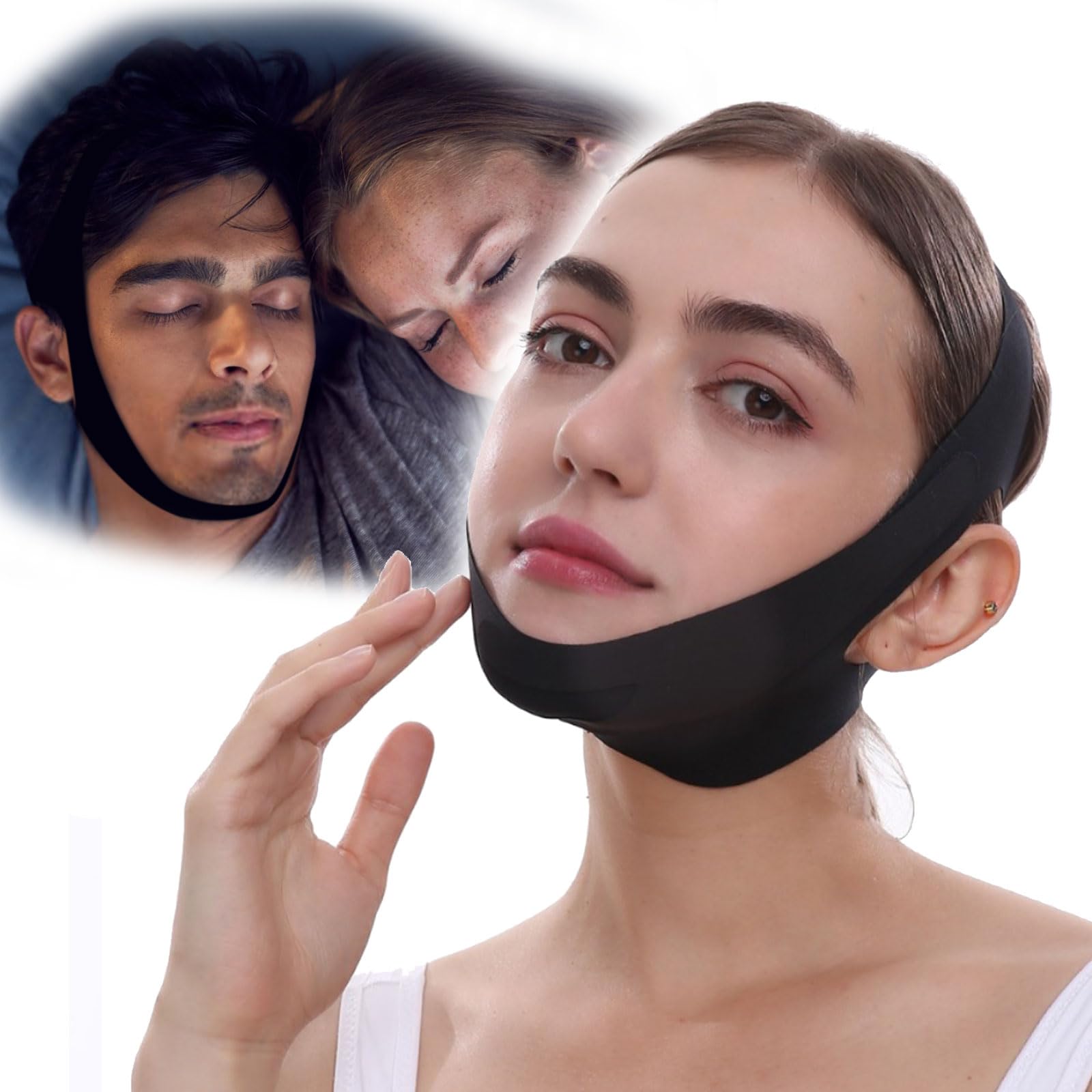 NapNinja: Your SlumberSaver.Chin strap for snoring.The adjustable chin strap made of Lycra material is suitable for everyone. It effectively prevents