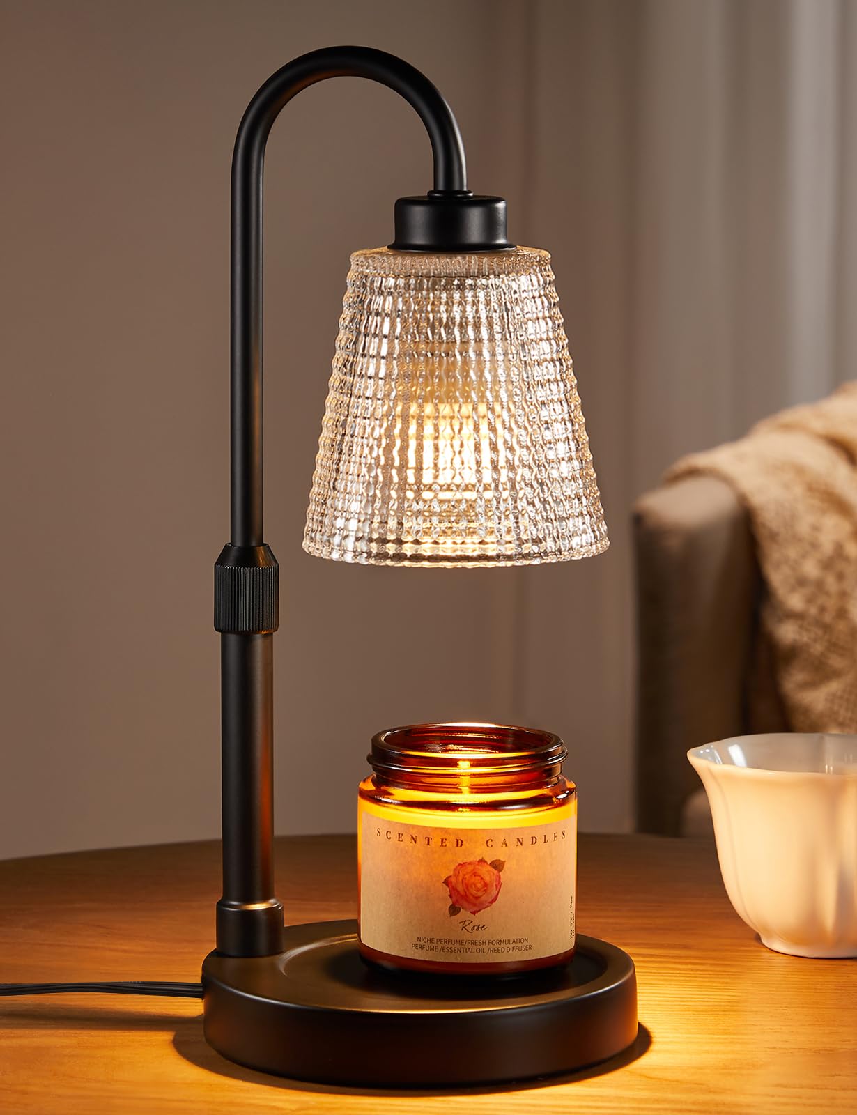 Candle Warmer Lamp with Timer Dimmable Candle Warmer for Jar Candles Height Adjustable Wax Melts Warmer Birthday Gifts