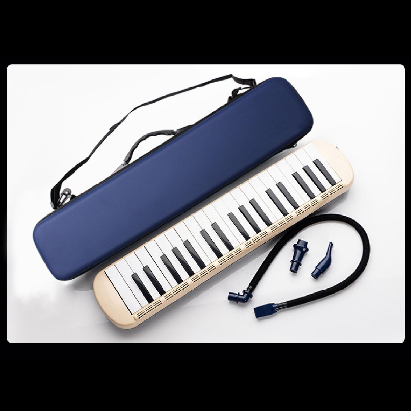 37 Klawisze Melodica Klawiatura, Przenośny Instrument Fortepianowy Instrument Melodica Instrument dla Początkujących z Ustnikiem do Przechowywania Worka do Przechowywania