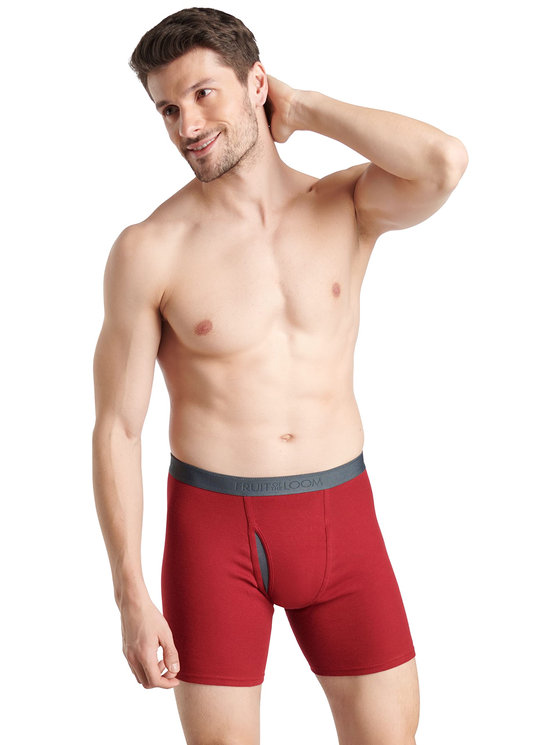 Fruit of The Loom Premium Tag-Free Cotton Underwear (Regular & Big Man) Bóxer Hombre (Pack de 4)