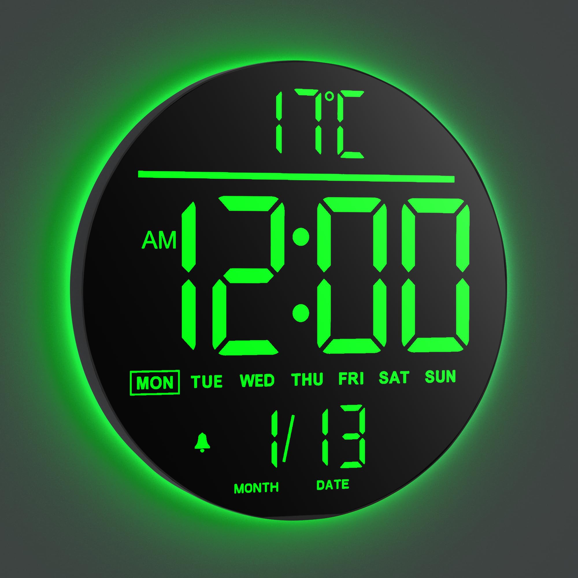 MaxStar 10 Grote Digitale Wandklok Met Afstandsbediening,8 RGB Kleuren Big Modern Led Screen Display Auto Brightness Dst Temperatuur Alarm Voor Woonkamer Slaapkamer Keukendecoratie 2035144570