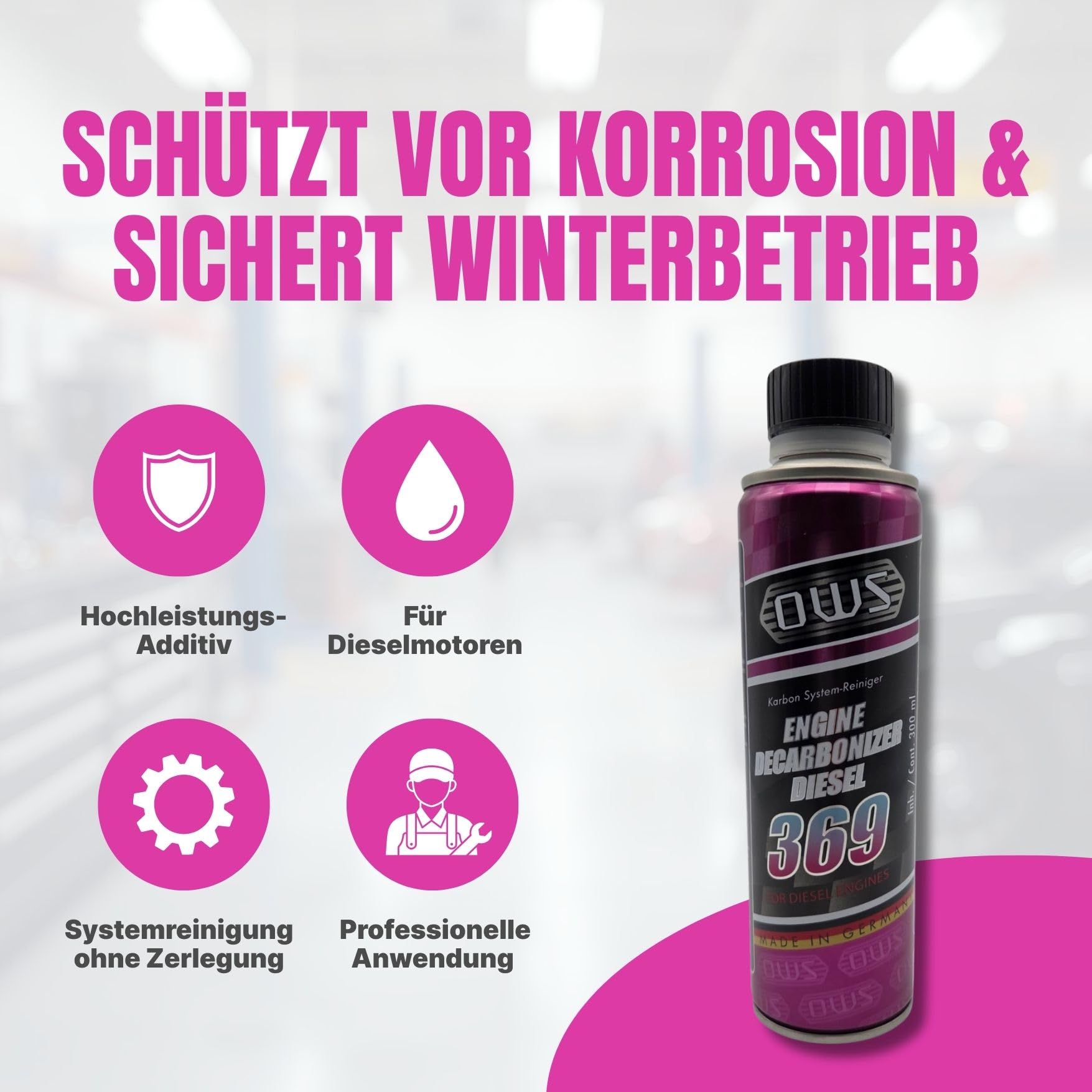 INOX-LIQUIDSYSTEMS OWS 369 Diesel Karbon- & Düsen-System-Reiniger 12x300ml – Tiefenreiniger für Diesel-Einspritzsystem, Ansaug & Brennraum – Entfernt Ablagerungen & Verharzungen - 2