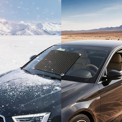 Miniatura 8 de VEVOR Cargador de batería de panel solar de 20 W y 12 V, cargador de batería solar con controlador inteligente integrado y 3 cables de conexión,