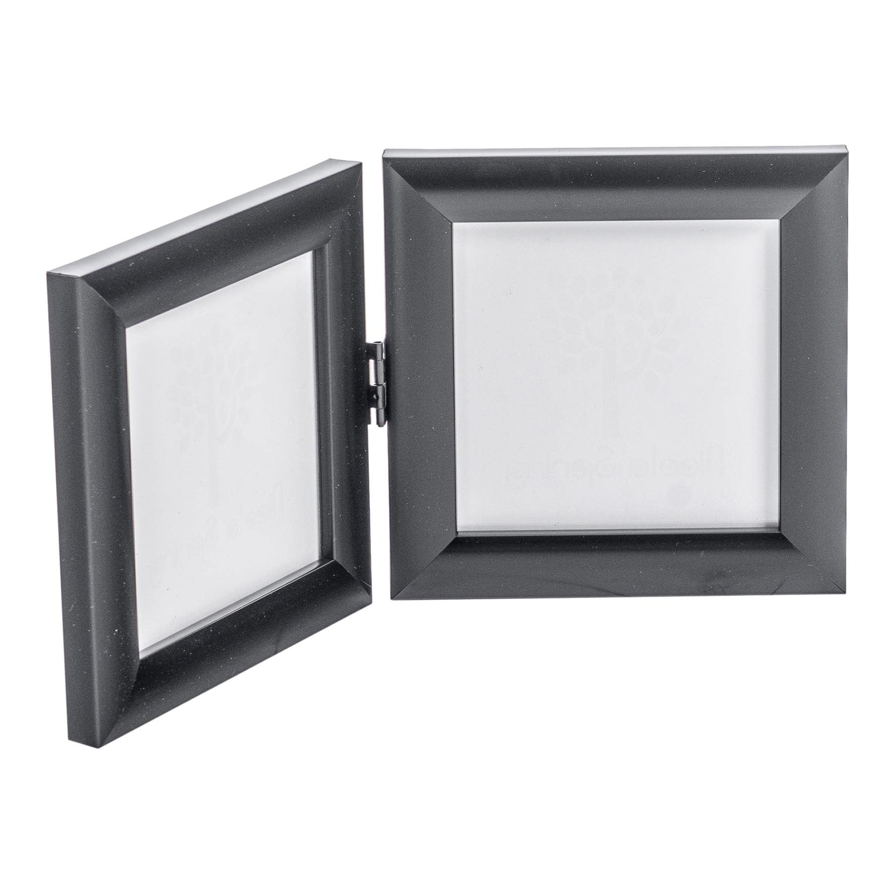 Rinkit.com Black 4" X 4" Freestanding Double Photo Frame