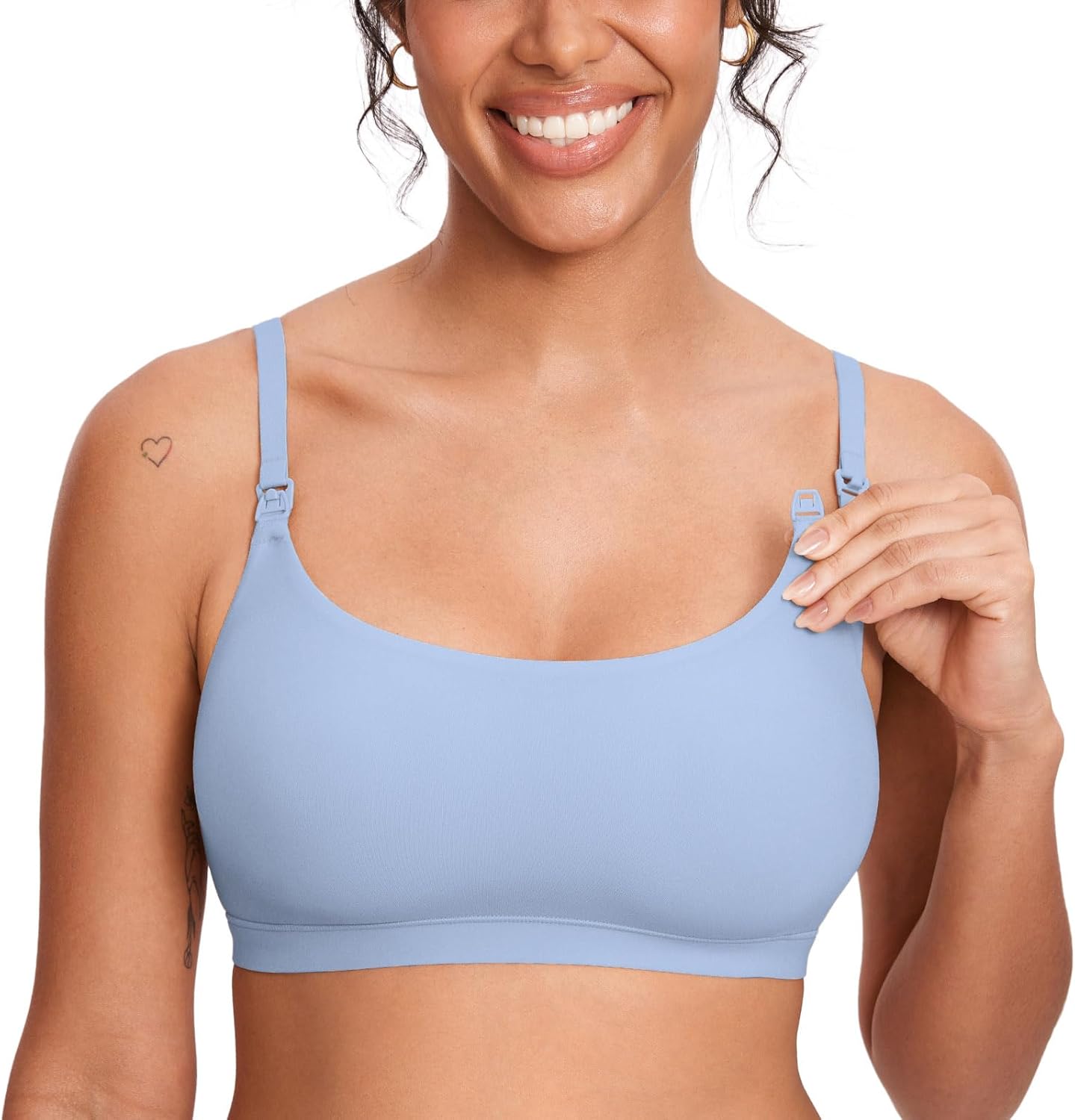 MOMANDA Inbarely Seamless Nursing Bras for Breastfeeding Soft Unlined Maternity Bralettes for Pregnancy and Postpartum