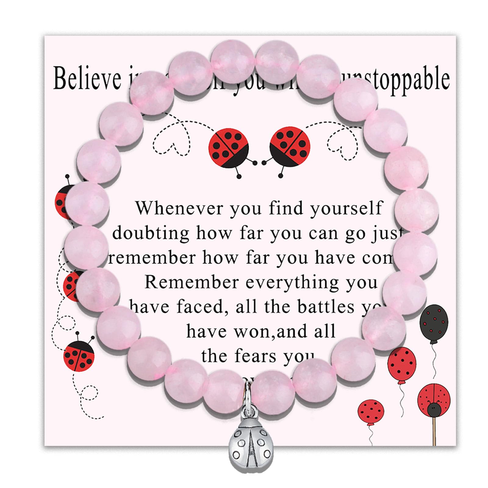 Ladybug Ladybug Bracelet Good Luck Gifts Ladybug Charm Ladybug Gifts for Women Miraculous Ladybug Jewelry Encouragement Gifts Inspirational Gifts