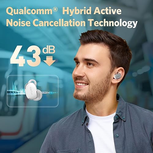 Miniatura 5 de EarFun Free Pro 3 Auriculares inalámbricos con cancelación de ruido, sonido de alta resolución, sonido Snapdragon con Qualcomm aptX adaptativo, 6
