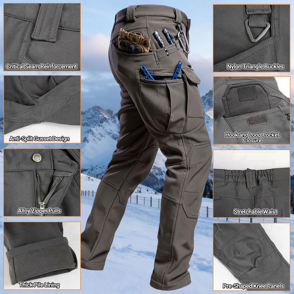 Trajes Nieve para Snowboard 2 Piezas, Chaqueta Softshell para Hombre, Traje Combate Indumentaria Militar, Traje Esquí para Exteriores, Conjunto Chaqueta Y PantalóN TáCtico