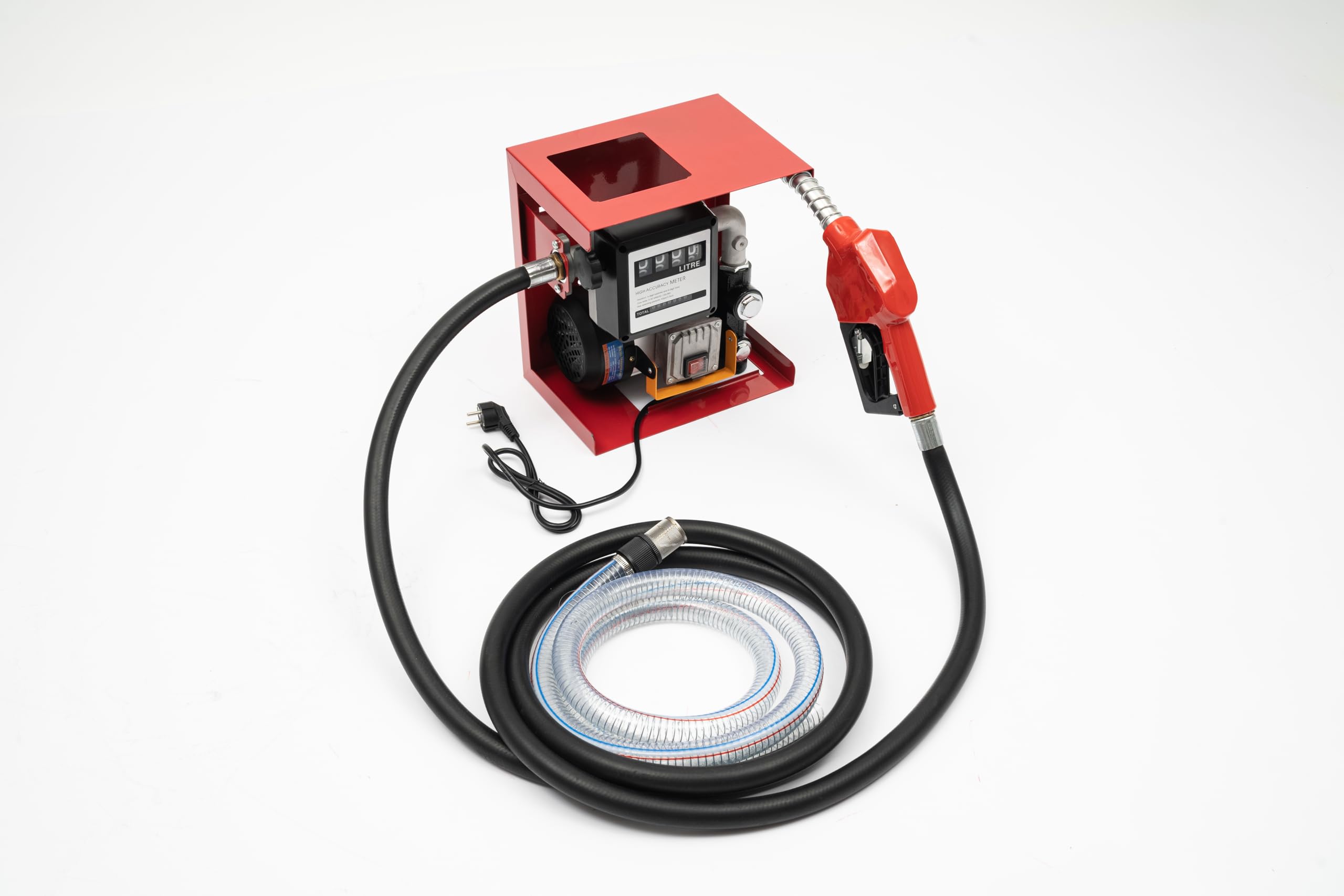 Professionelle Diesel Pumpe 550w - Hochleistungs-Ölabsaugpumpe Für Kraftstoffe - Langlebig Und Zuverlässig Aus Gusseisen, Kupfer, Stahl Und PVC - Max. Fördermenge 60 l/Min, Max.