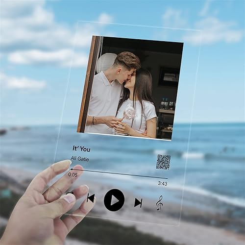 Miniatura 4 de Placa personalizada para canción de Spotify, marco de fotos personalizado, decoración artística, placa acrílica de Spotify, regalo de arte para