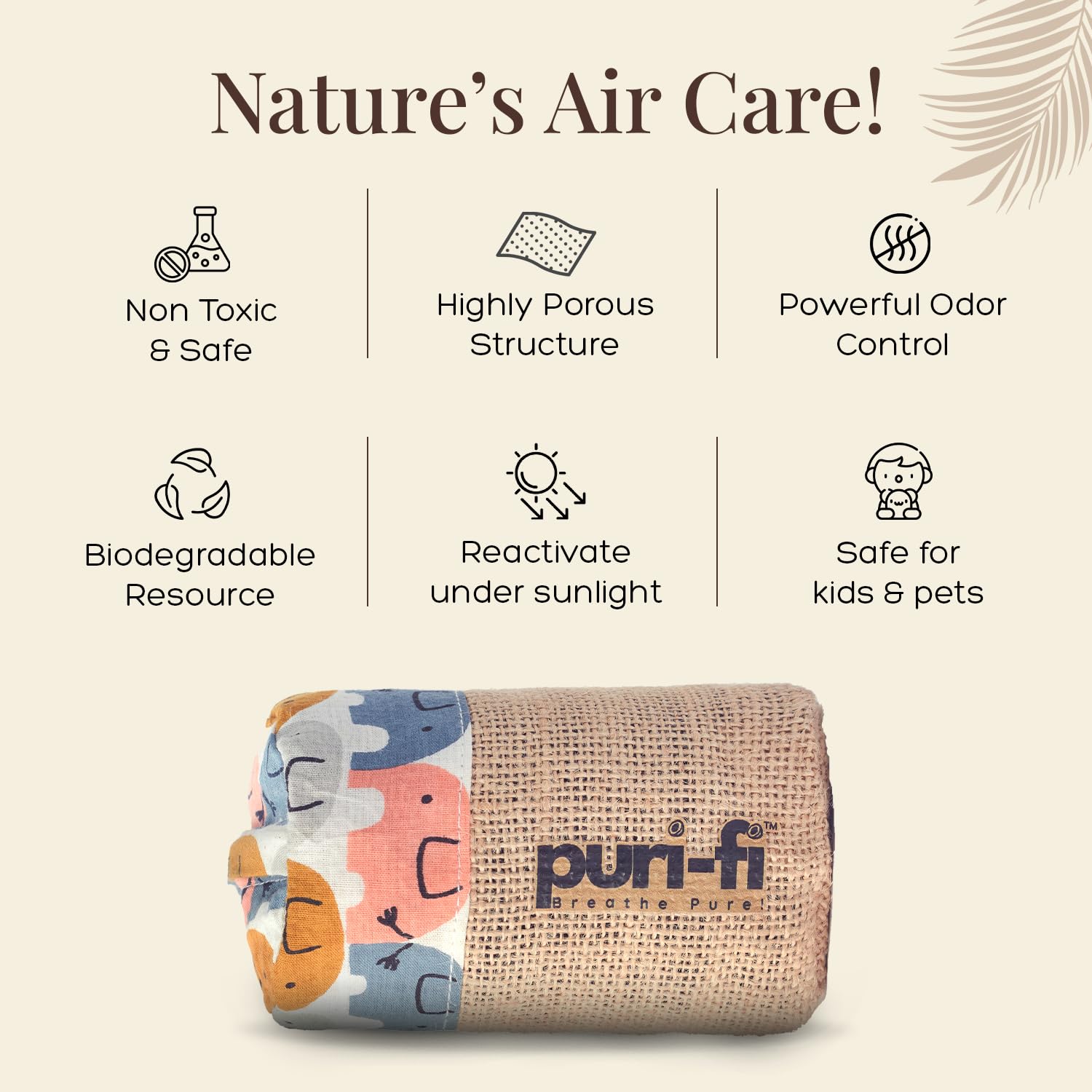 Activated Charcoal Air Purifier, Non-Electric, Coconut Shell...
