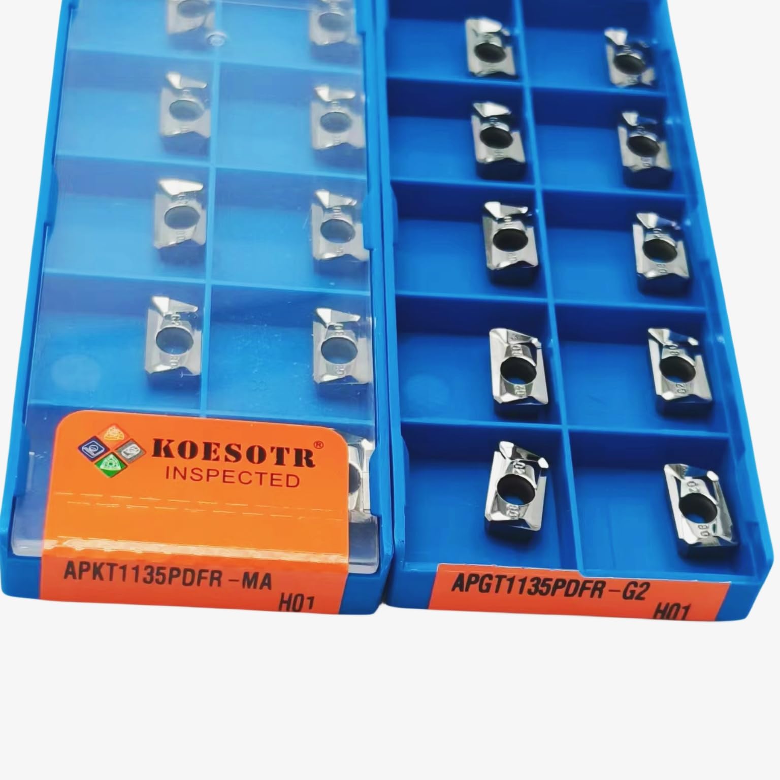 10 cuchillas de corte de aluminio APKT1135PDFR-MA H01 for fresadora CNC APKT1135