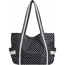 Polka Dot Tote Bag, Cute Tote Bags for Women, Large Canvas Tote Bag with Pockets, Y2k Vintage Tote Bag, Canvas Shoulder Tote Bag with Handles, Cloth Whimsical Purse, Whimsy Twee Aesthetic