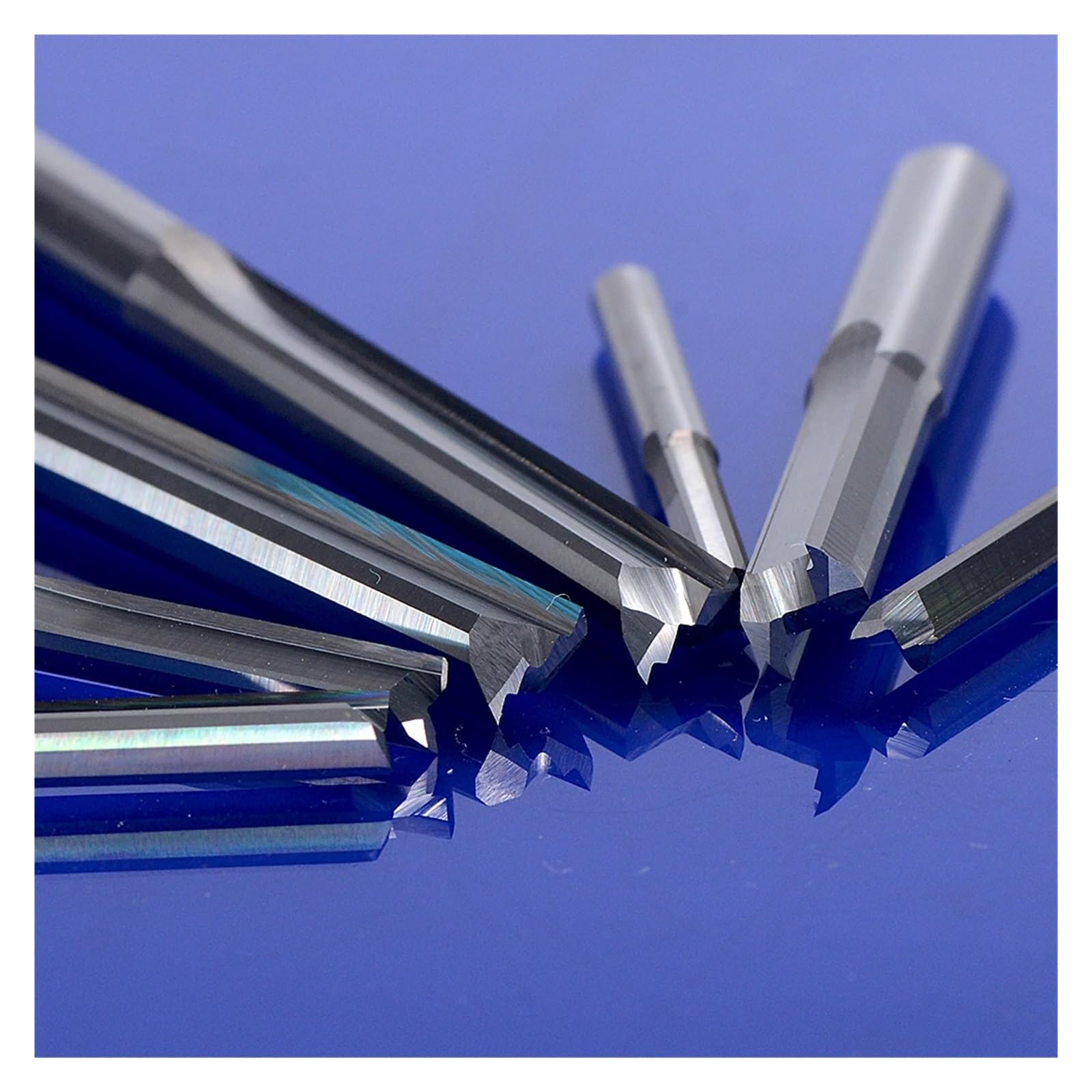 10 piezas de 3,175 x 2,5 x 12 mm, fresas de carburo de ranura recta de doble flauta, brocas for enrutador CNC for máquina de grabado de madera CNC