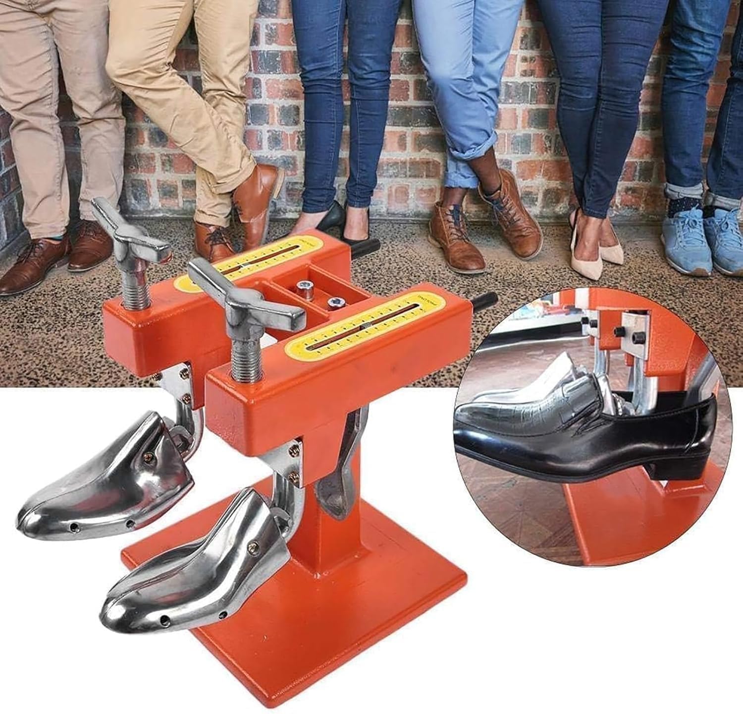 Ensanchador de zapatos de ancho y longitud ajustable, expansor de zapatos de aluminio de doble cabezal for zapatillas de cuero, aflojamiento de botas