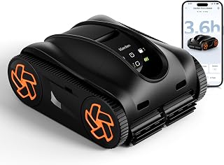 iGarden K36 Cordless Robotic Pool Cleaner - 220 Min Battery, Floor Wall Waterline, Inground Above Ground Pools