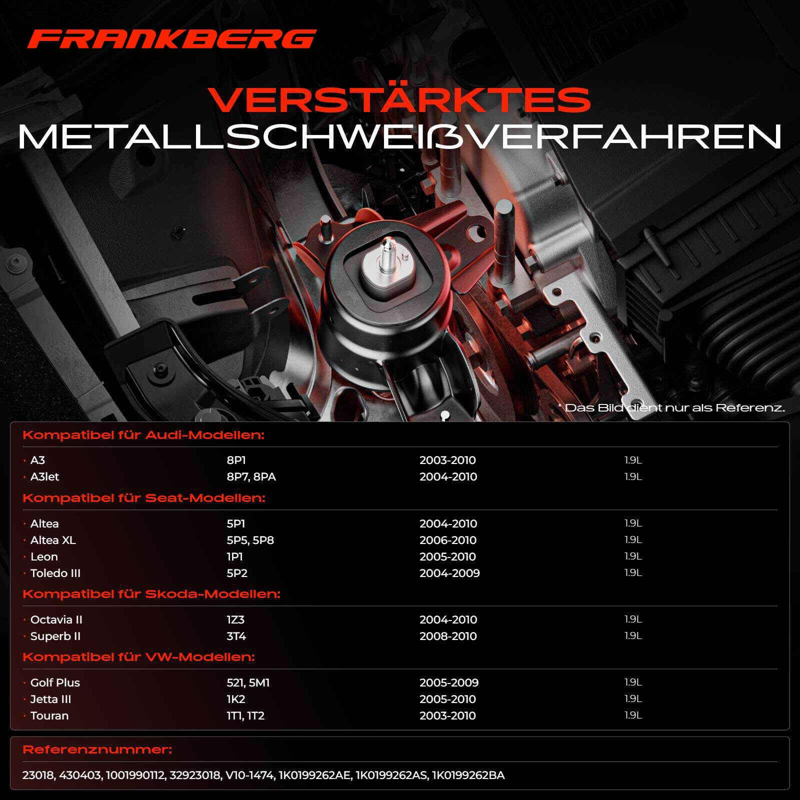 Frankberg palier de support moteur, palier de support moteur, support