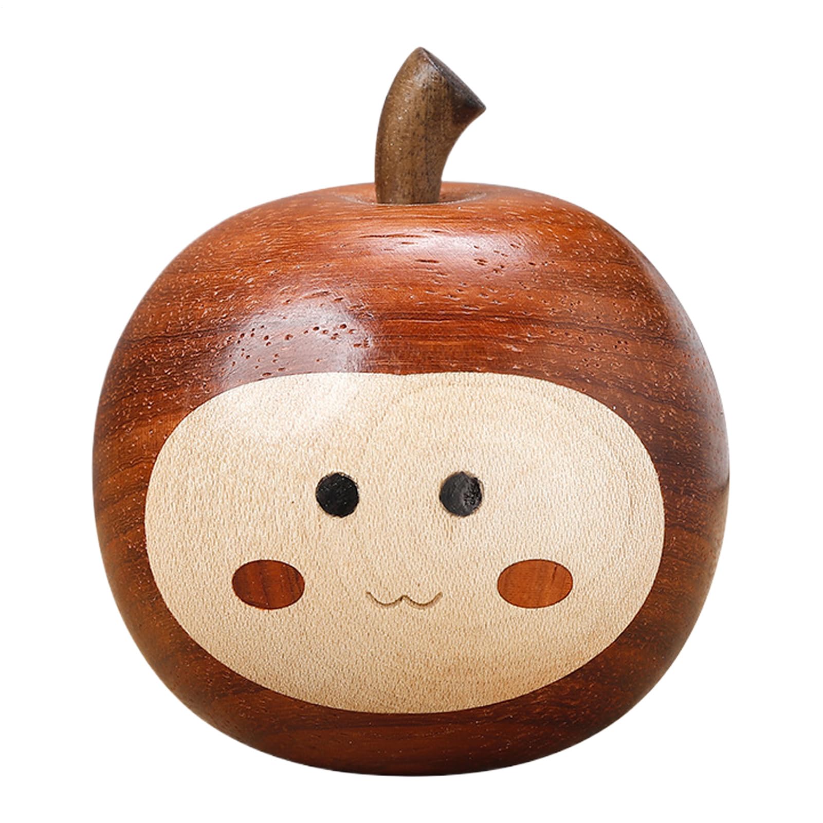 Statue de fruit en bois sculpté à la main, artisanat art déco de haute qualité 7,5cm