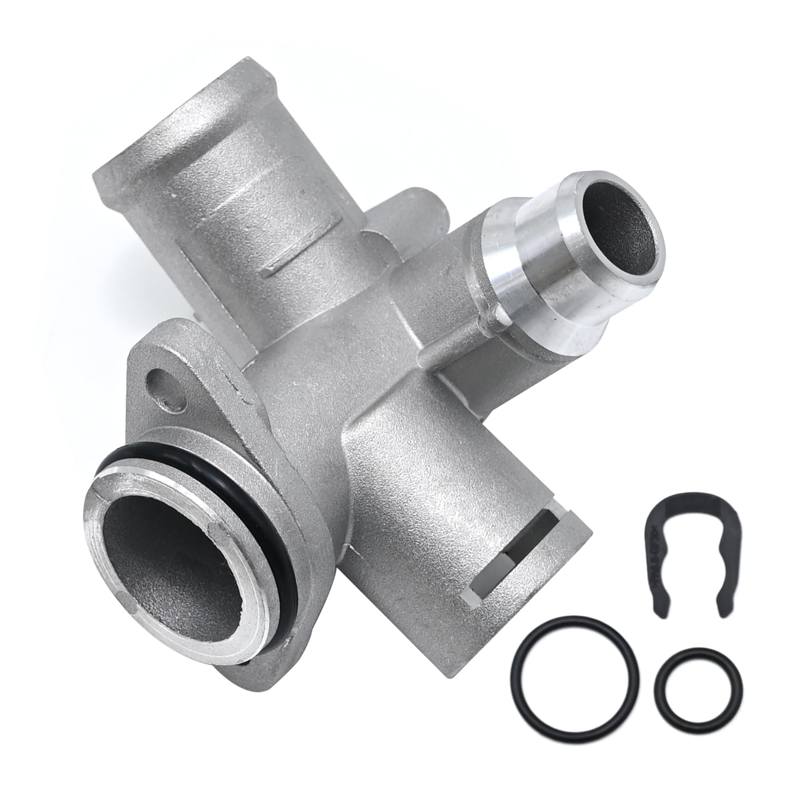 UOIENRT 06D121132C 06D121132 Aluminum Coolant Hose Flange Replacement for Audi A4 B7 2.0L/2.0T 2005 2006 2007 2008 2009, A4 Quattro 2005 2006 2007 2008 2009, 06D121133A