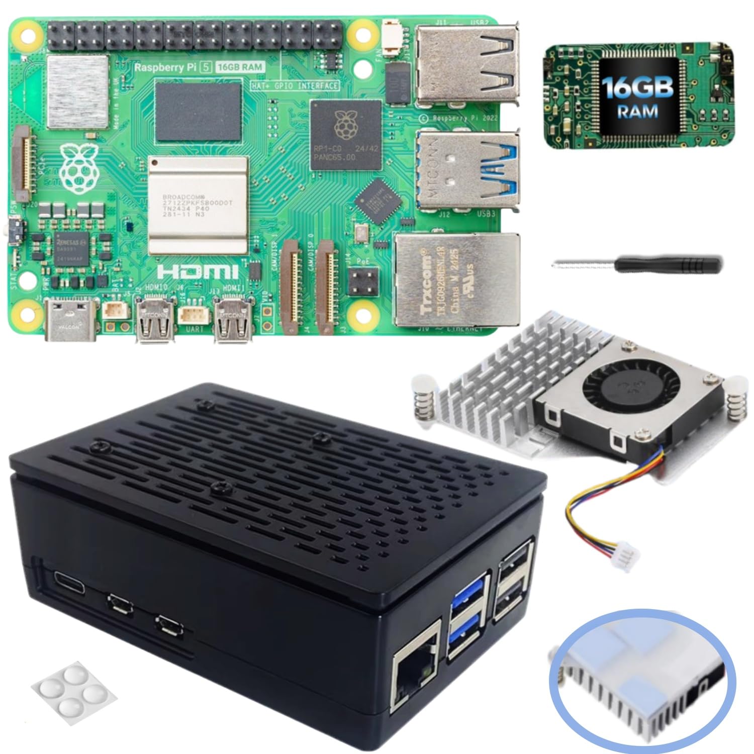 新品　Vemico Raspberry Pi5 16GB Kit Amazon.com: Vemico for Raspberry Pi 5 16GB Kit with Pi 5