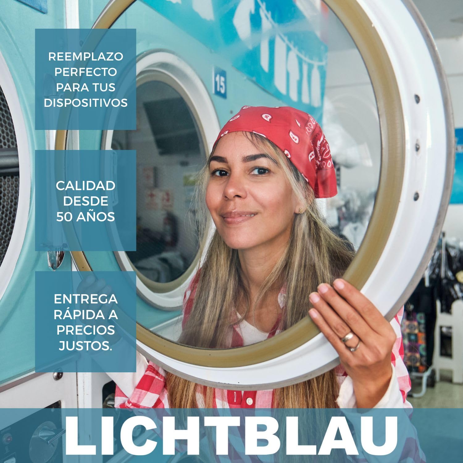 LICHTBLAU Aquastop - Alargador de agua caliente hasta +90° grados I 4 m I 3/4 pulgadas lavadora lavavajillas I 2727 I Manguera de agua caliente con rosca de metal I Incluye junta